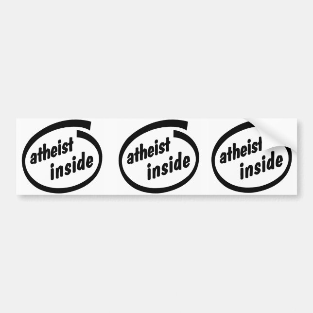 Atheist Inside Bumper Sticker - The Trinity (Front)
