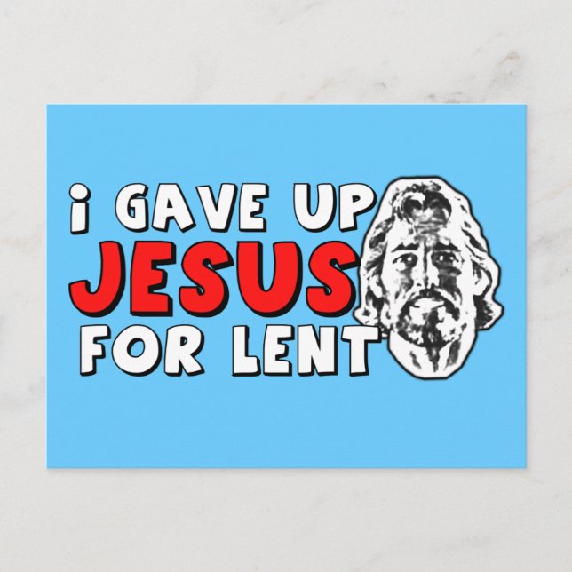 Atheist lent postcard (Front)