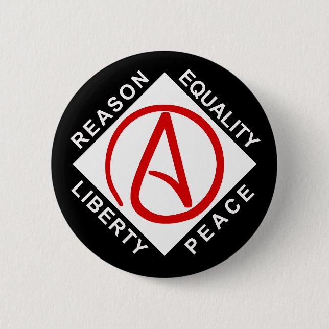 Atheist logo button (Front)
