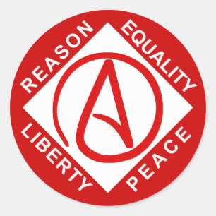 Atheist logo stickers