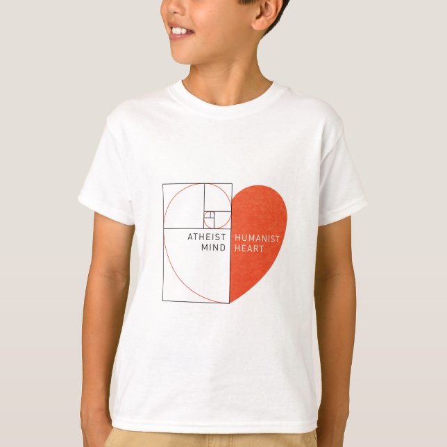 Atheist Mind, Humanist Heart T-Shirt (Front)