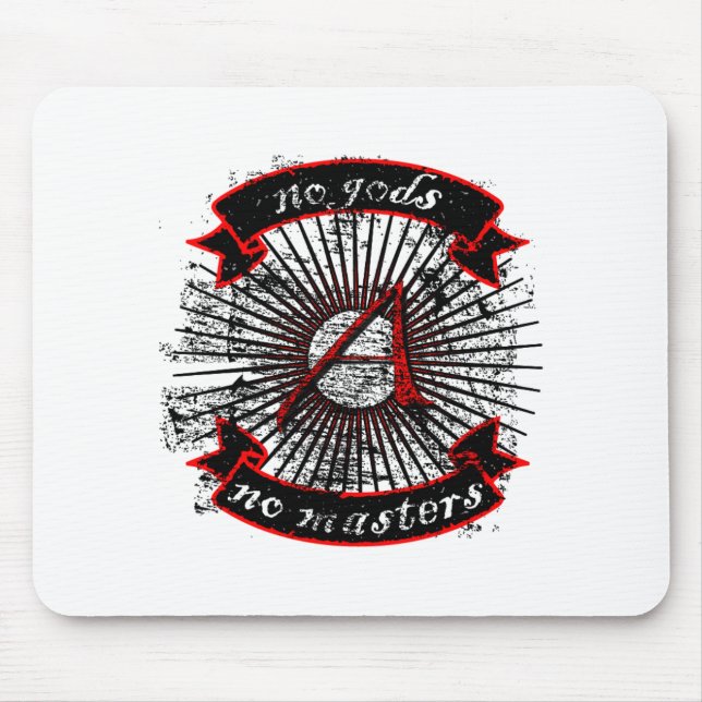 Atheist No Gods, No Masters Mouse Pad (Front)