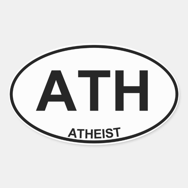 Atheist Oval Sticker (Front)