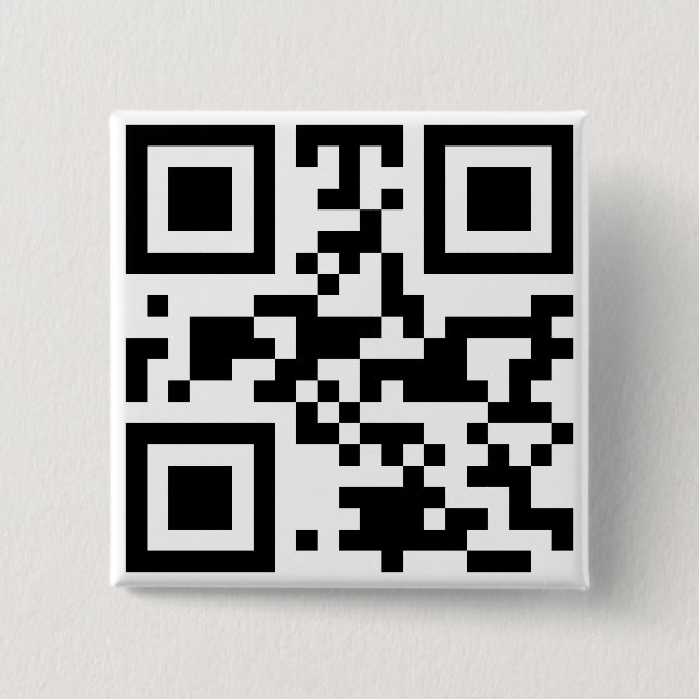 "ATHEIST" QR code 15 Cm Square Badge (Front)