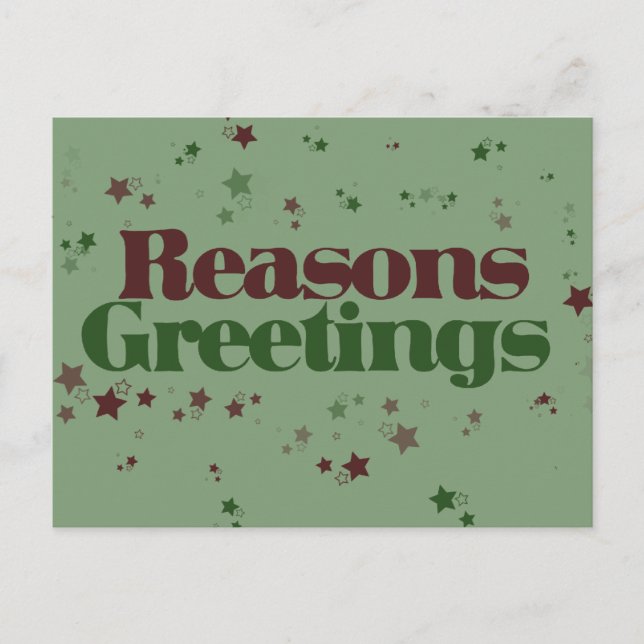 Atheist Reasons Greetings Postcard (Front)