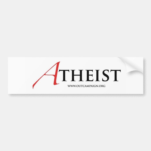Atheist (Scarlet Letter) Bumper Sticker (Front)