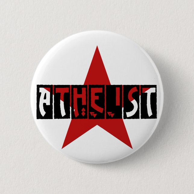 Atheist Star 6 Cm Round Badge (Front)