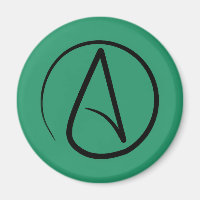Atheist symbol: black on green