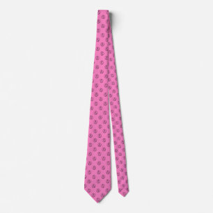 Atheist symbol: black on light pink tie