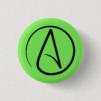 Atheist symbol: black on lime green