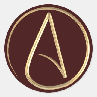 Atheist Symbol Classic Round Sticker