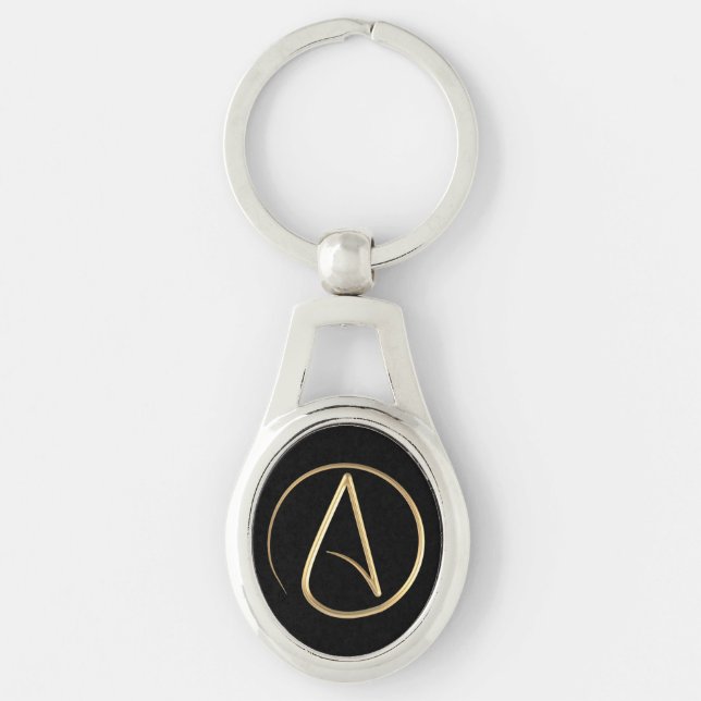 Atheist Symbol Key Ring (Front)