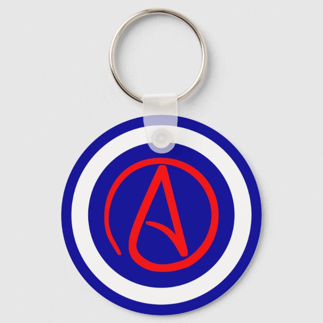 Atheist Symbol keychain (Front)
