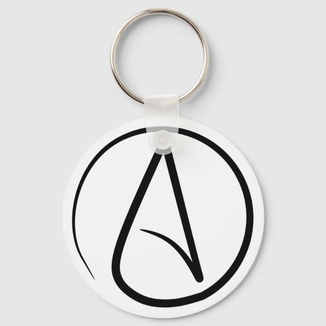 Atheist Symbol Keychain (Front)