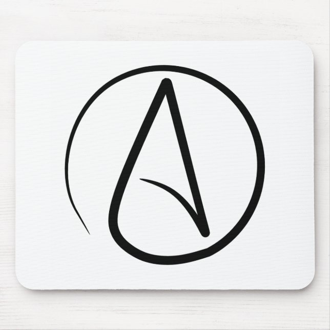 Atheist Symbol Mousepad (Front)