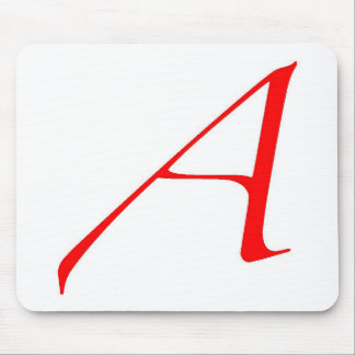Atheist Symbol (Red A) Mouse Pad