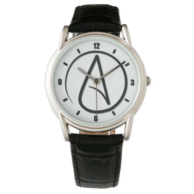 Atheist Symbol White Watch (Front)