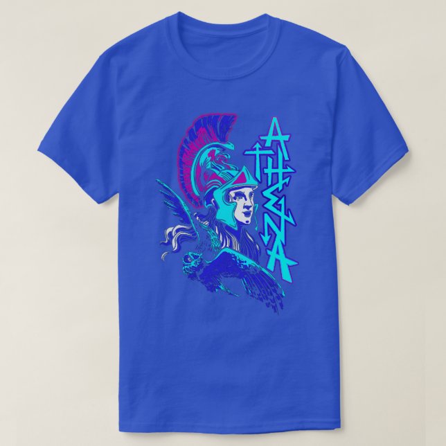 Athena Ancient Greek Gods and Monsters Mythology R T-Shirt (Design Front)