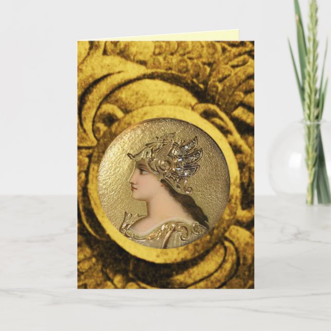 ATHENA AND FIGHTING GRYPHONS CARD (Front)