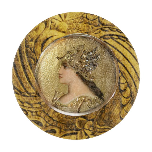 ATHENA AND FIGHTING GRYPHONS CUTTING BOARD (Front)