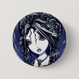 Athena Cute Dark Elegant Faery Button