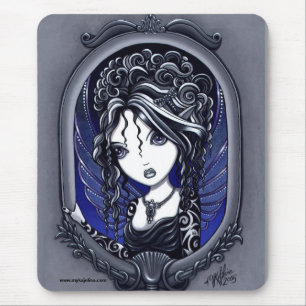 Athena Dark Elegant Tattoo Faery Mouse Pad