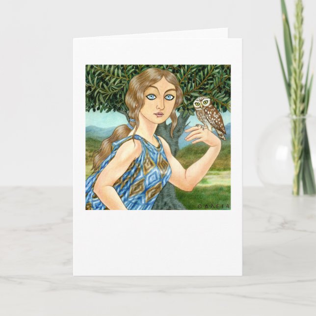 Athena Glaukopis Greeting Card (Front)