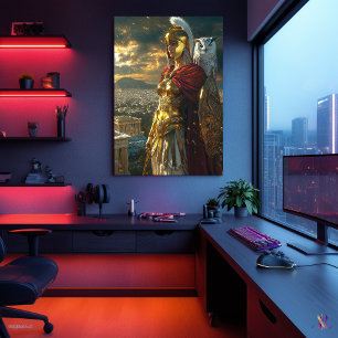 Athena, Goddess of Wisdom and War - Guardian Poster