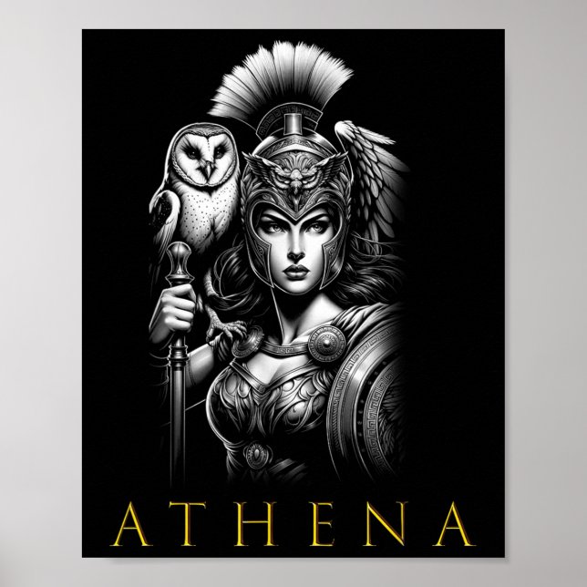 Athena Goddess Of Wisdom And War  Poster (Front)