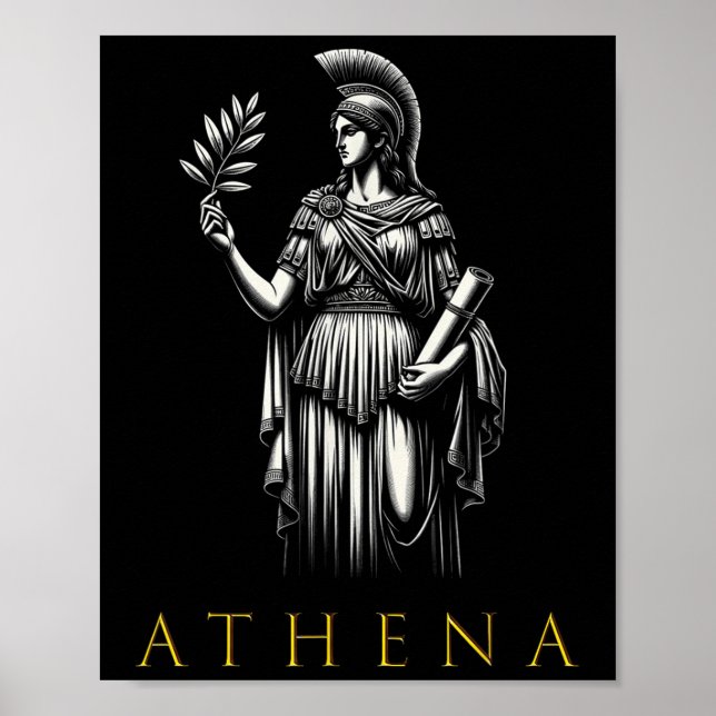 Athena Goddess Of Wisdom And War  Poster (Front)