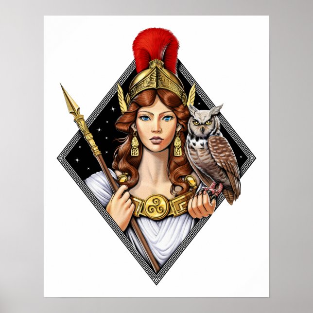 Athena Greek Goddess Poster (Front)