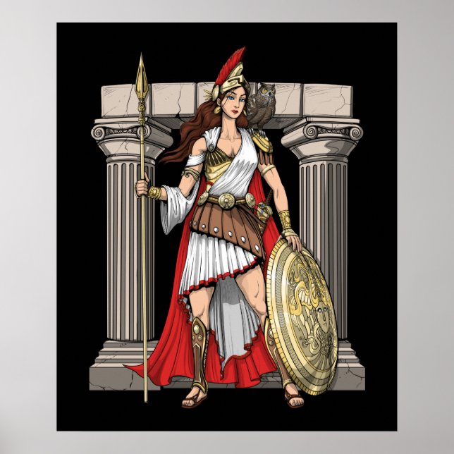 Athena Greek Goddess Poster (Front)