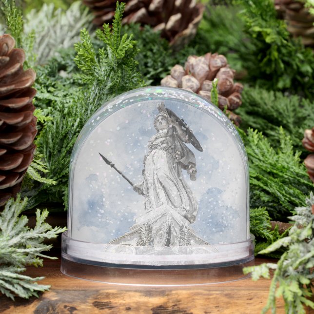 Athena Greek Goddess Statue | Ancient Greek Snowglobe (Winter)