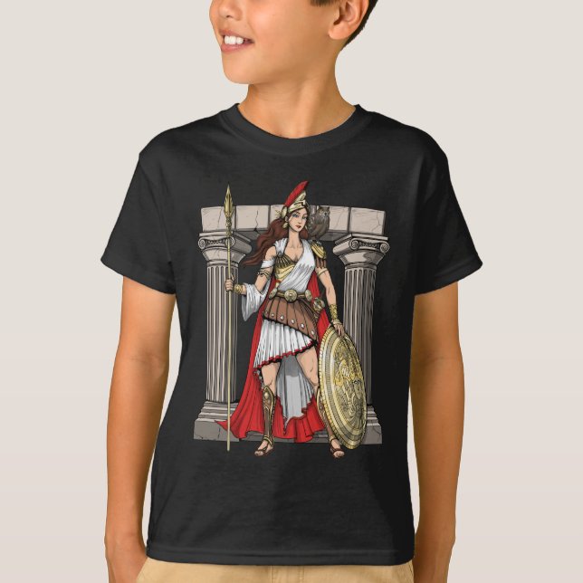 Athena Greek Goddess T-Shirt (Front)