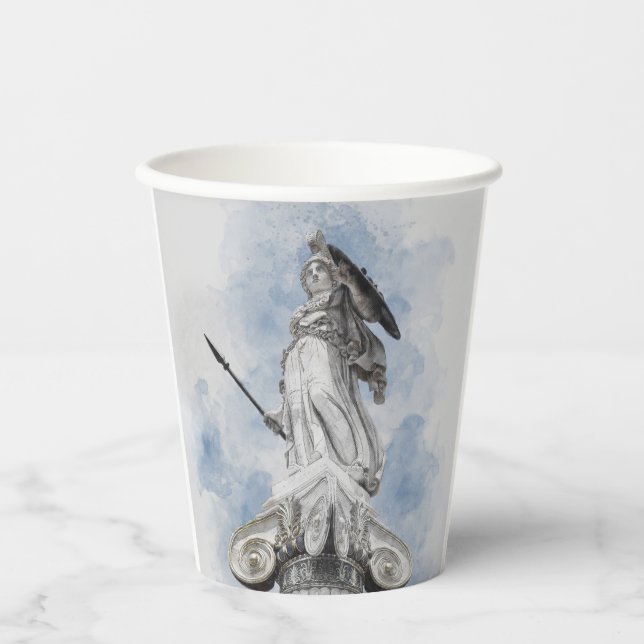 Athena Greek Statue Paper Cups – Ancient Greece  (Front)