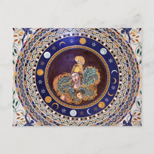 Athena mosaic in the Vatican Museums Postcard