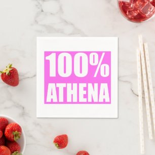 Athena name 100 percent napkin