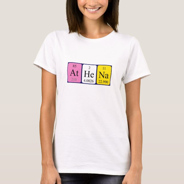 Athena periodic table name shirt (Front)