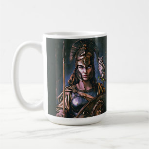 "Athena’s Fierce Loyalty" Colourful Portrait    Coffee Mug