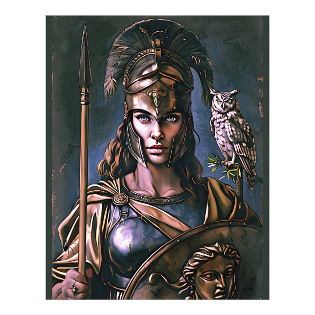 "Athena’s Fierce Loyalty" Colourful Portrait    Photo Print (Front)