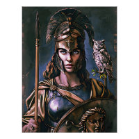 "Athena’s Fierce Loyalty" Colourful Portrait