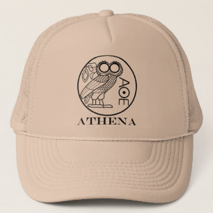 Athena’s owl tetradrachm (Engravers Font) Trucker Hat