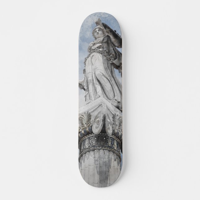 Athena Statue Classical Greek Mythology Deck  Skateboard (Front)