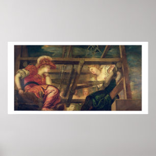 Athene and Arachne, c.1475-85 (oil on canvas) Poster
