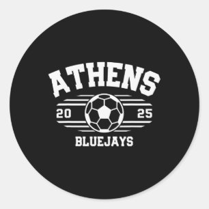 Athens Bluejays Soccer Byll 2025 Hs Classic Round Sticker