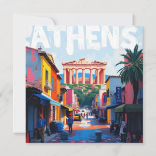 Athens city holiday card