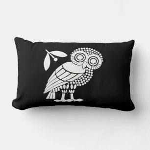 Athens city municipality flag symbol emblem owl bi lumbar cushion