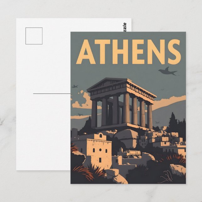 Athens city  postcard (Front/Back)