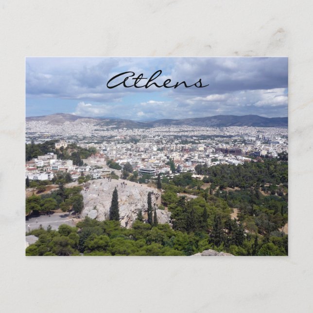 athens city view postcard (Front)