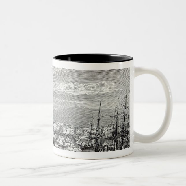 Athens: general view of the Piraeus, Two-Tone Coffee Mug (Right)